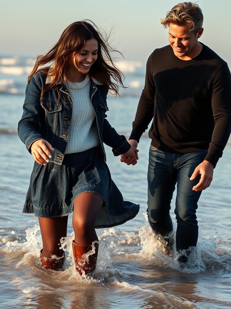 Sunny Morning Beachside Play