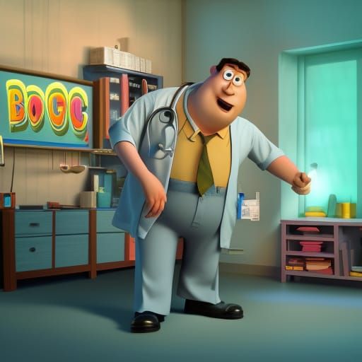 Pixar Style Doctor Character in 3D Digital Art