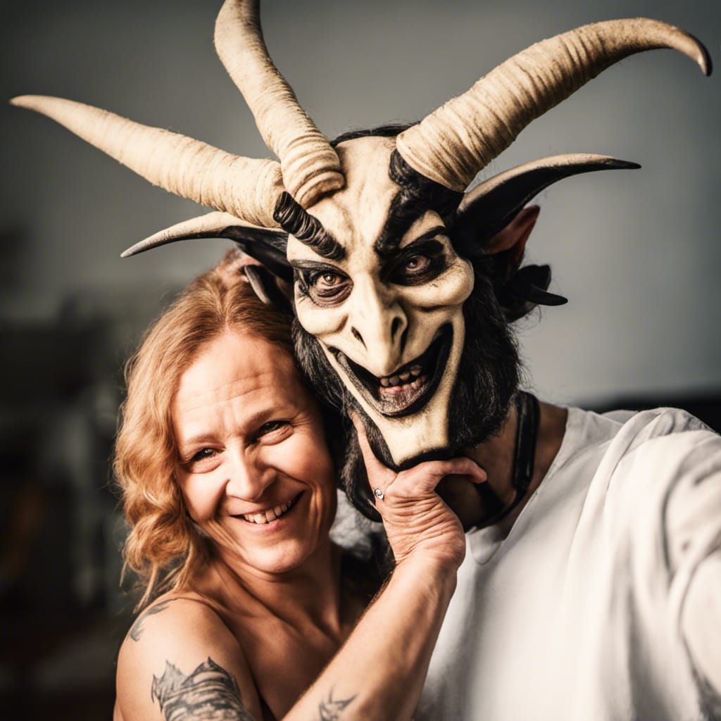 Baphomet and his Mom Selfie II