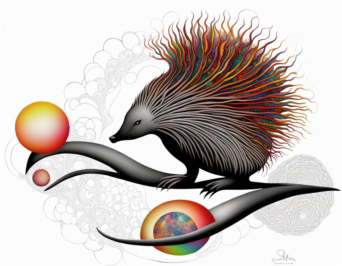 Echidna's Tour: Healing at Earth Chakras in Abstract Art
