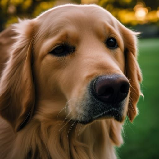 Golden Retriever Portrait in Natural Light