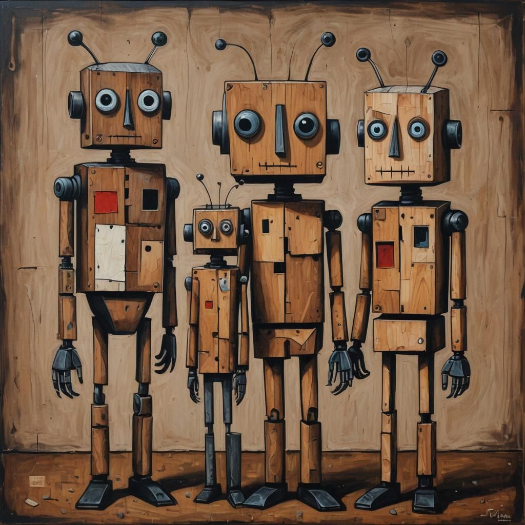 Wooden robots