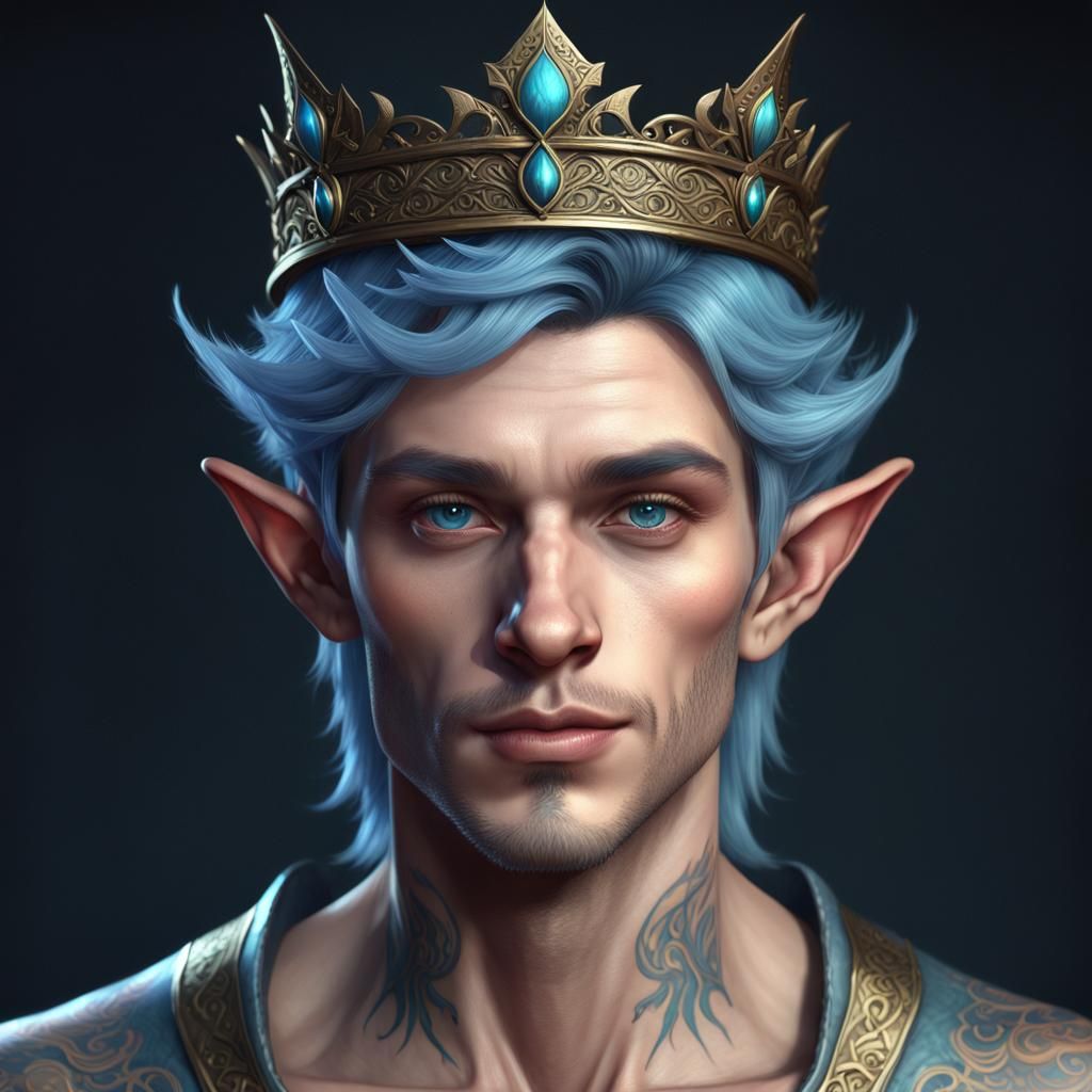 Handsome Elf Prince Portrait in Ethereal Fantasy Style
