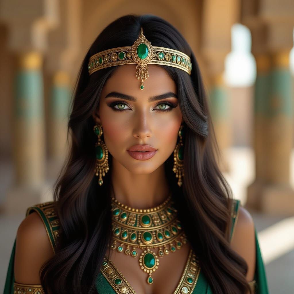 Regal Egyptian Queen in Cinematic Style