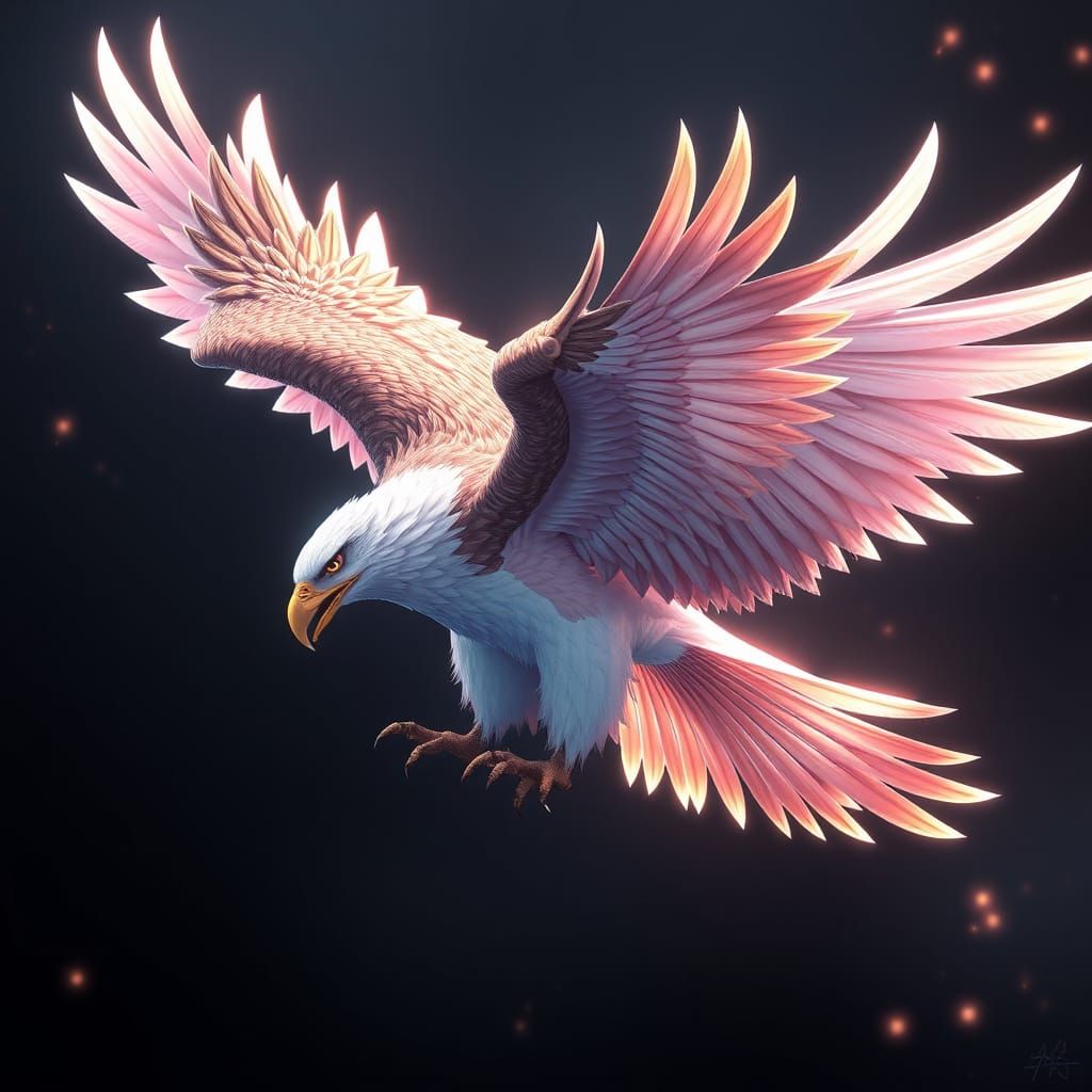 Surreal Anime Eagle in Stunning 8k Resolution