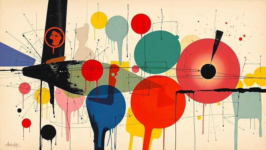 Dadaist Collage: Anti-War Art in Pastel Colors