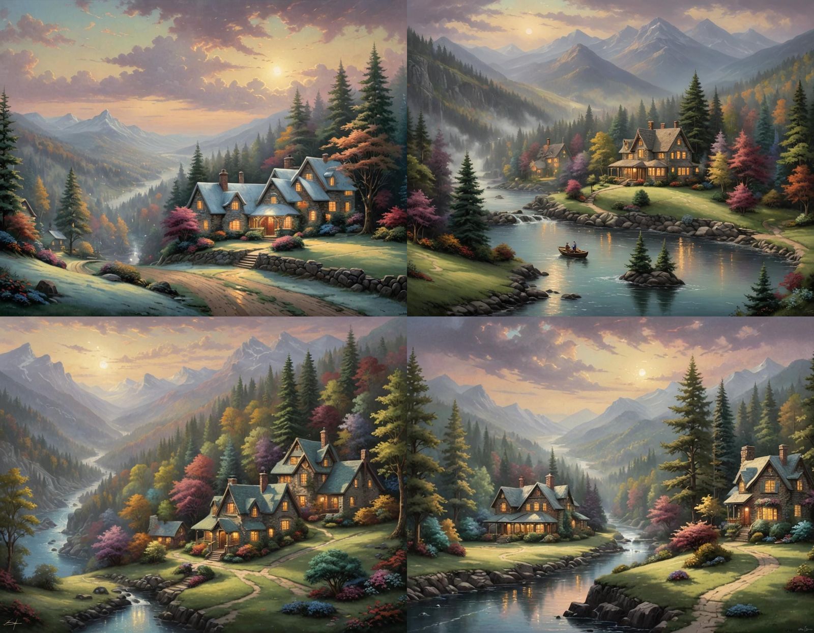 Distant Vista in Kinkade Style