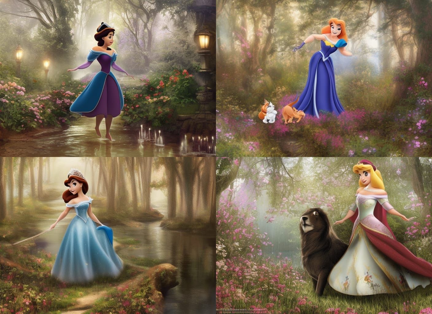 AI Generated Disney Princess Illustration