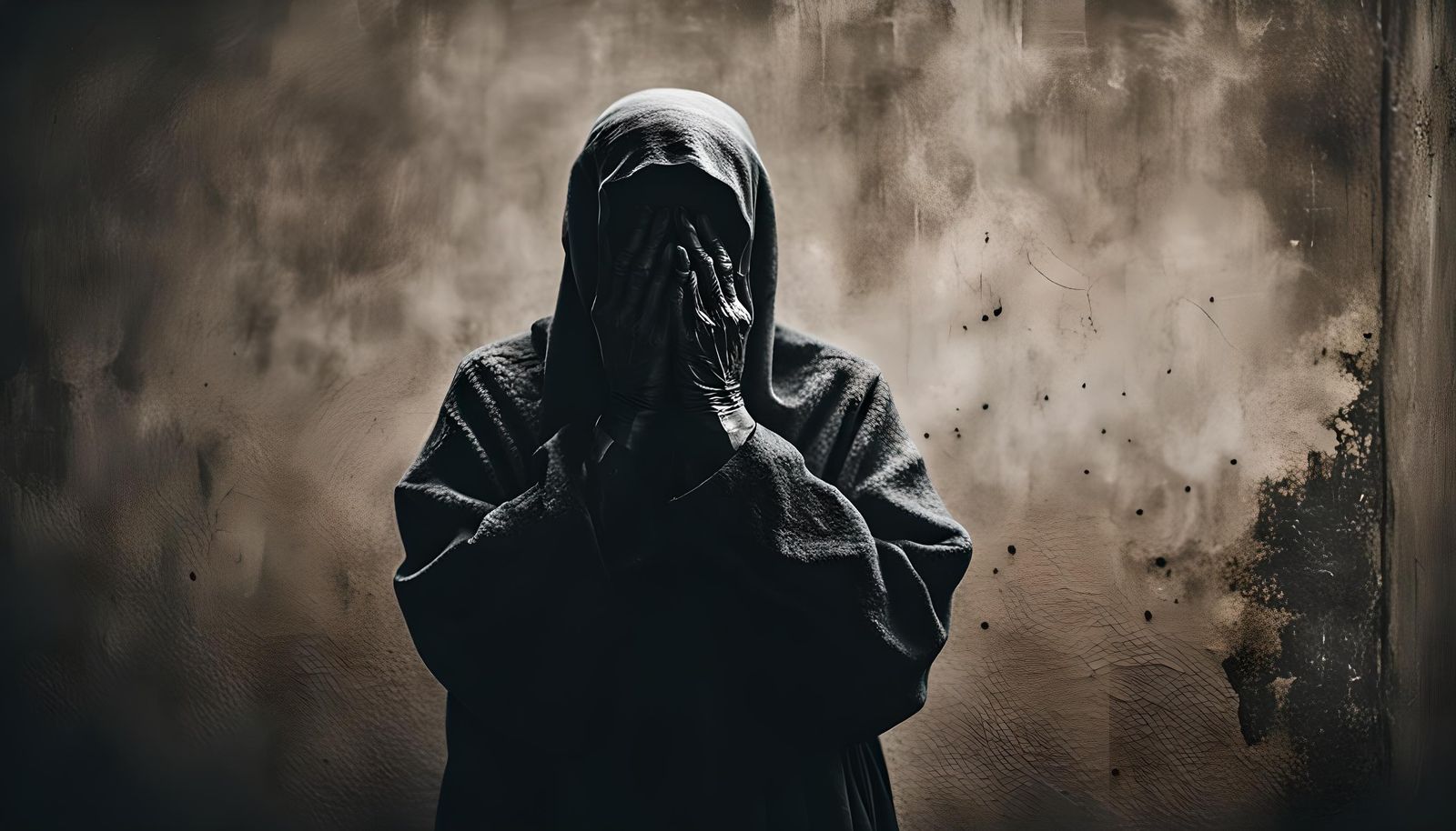 Ethereal Ghost Portrait in Silhouette