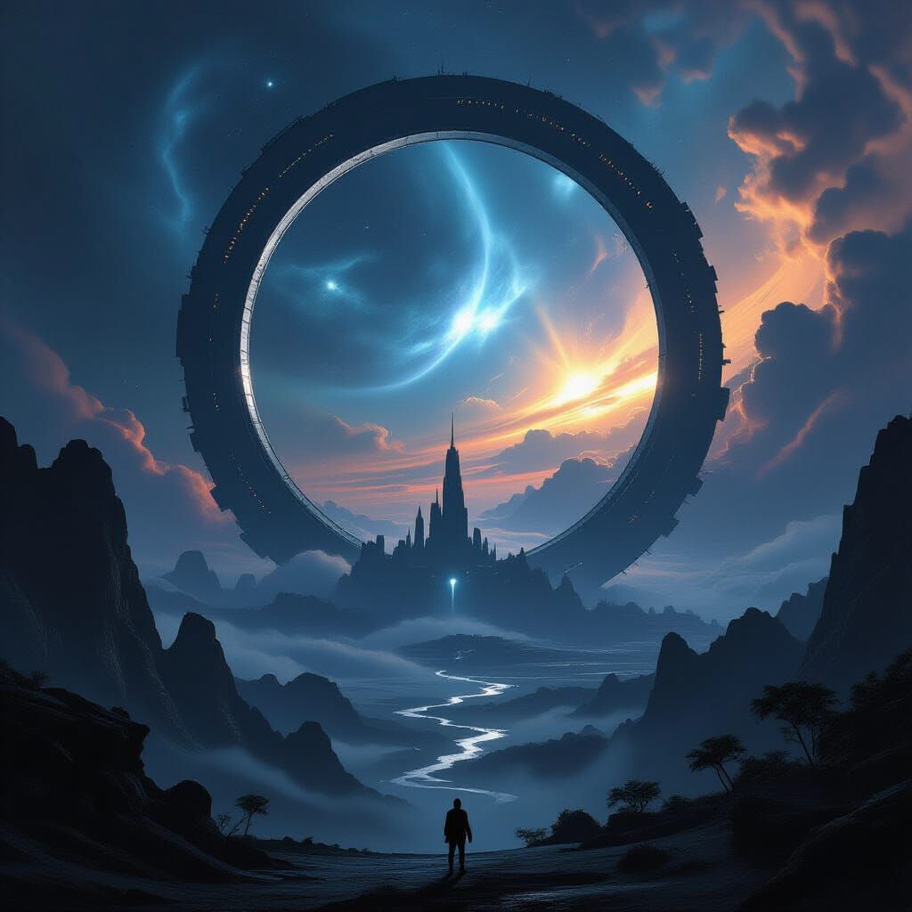 Ringworld Over Fledgling Colony Under Binary Stars