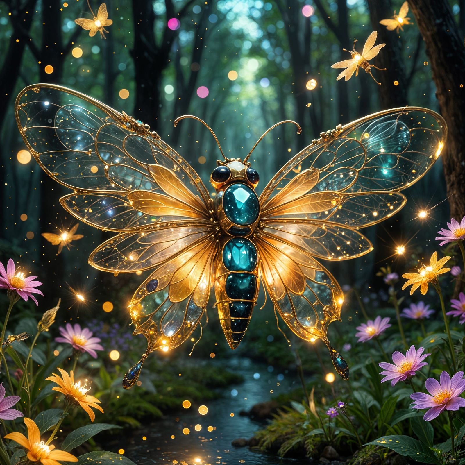 Magical Firefly Illuminates Agartha Forest