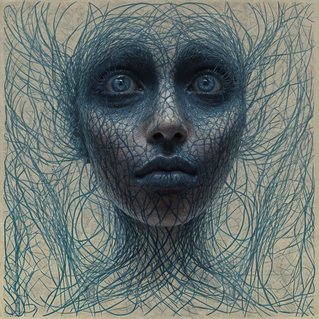 Grotesquecore Art in Vibrant Shibori Textures