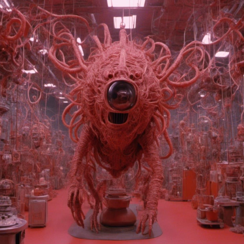 Alien Biopunk Dreamscape in Pink Hues