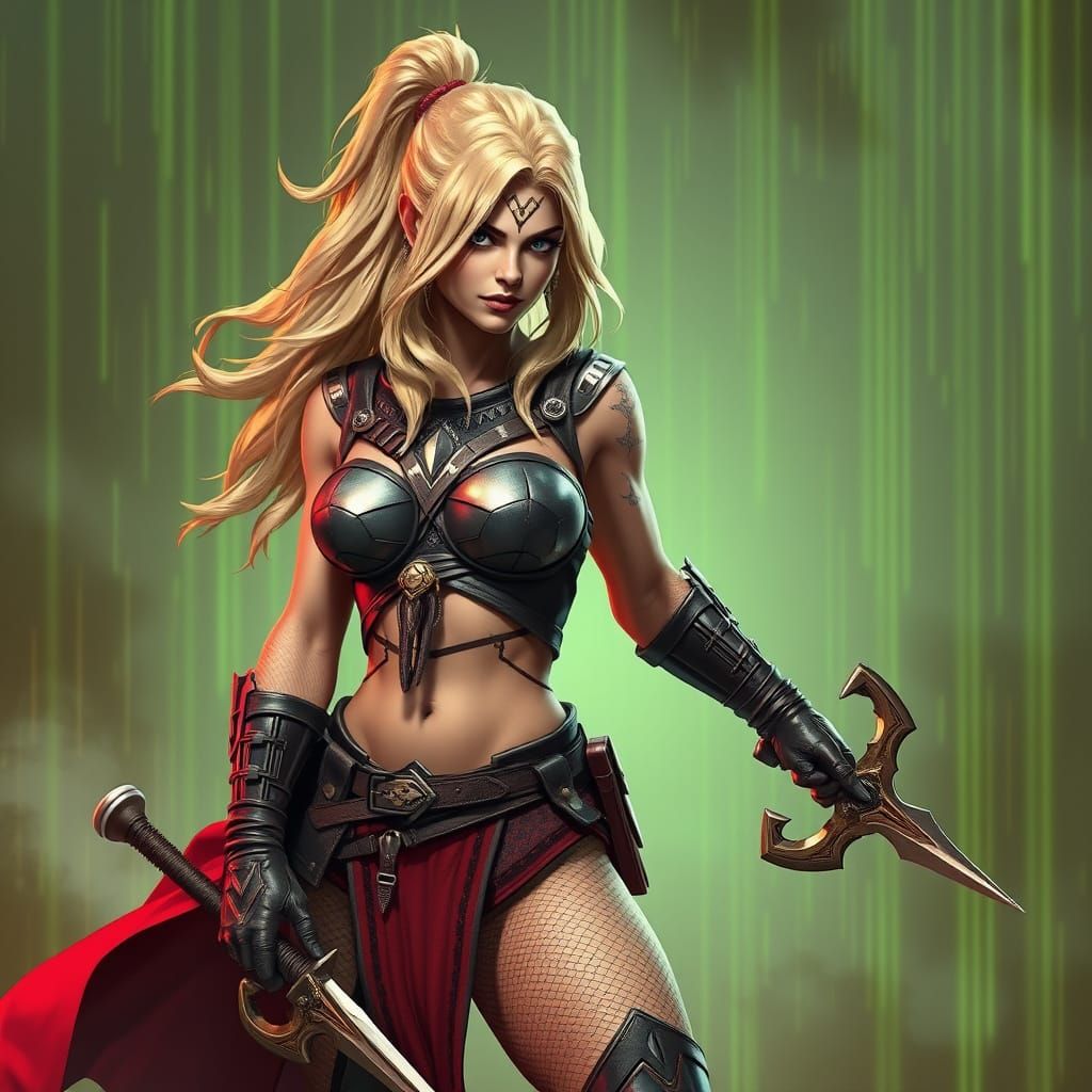 Glamorous Cyberpunk Code Warrior Emerges