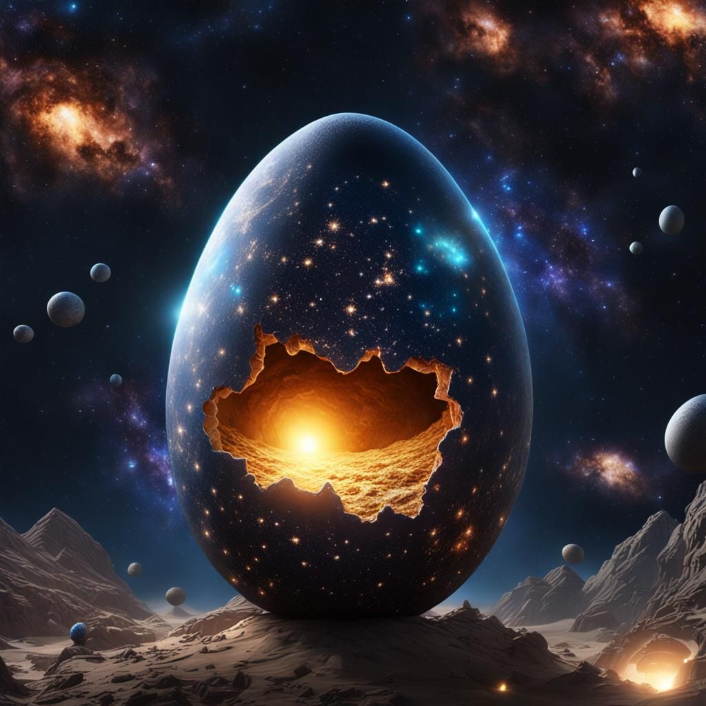 Cosmic Egg Births Stars in Deep Space