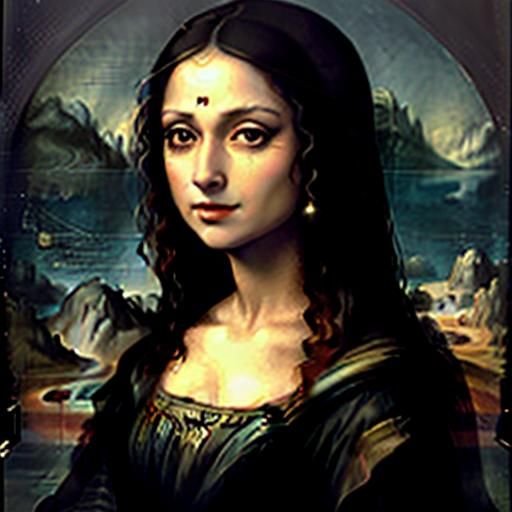 Deanna Troi as the Mona Lisa