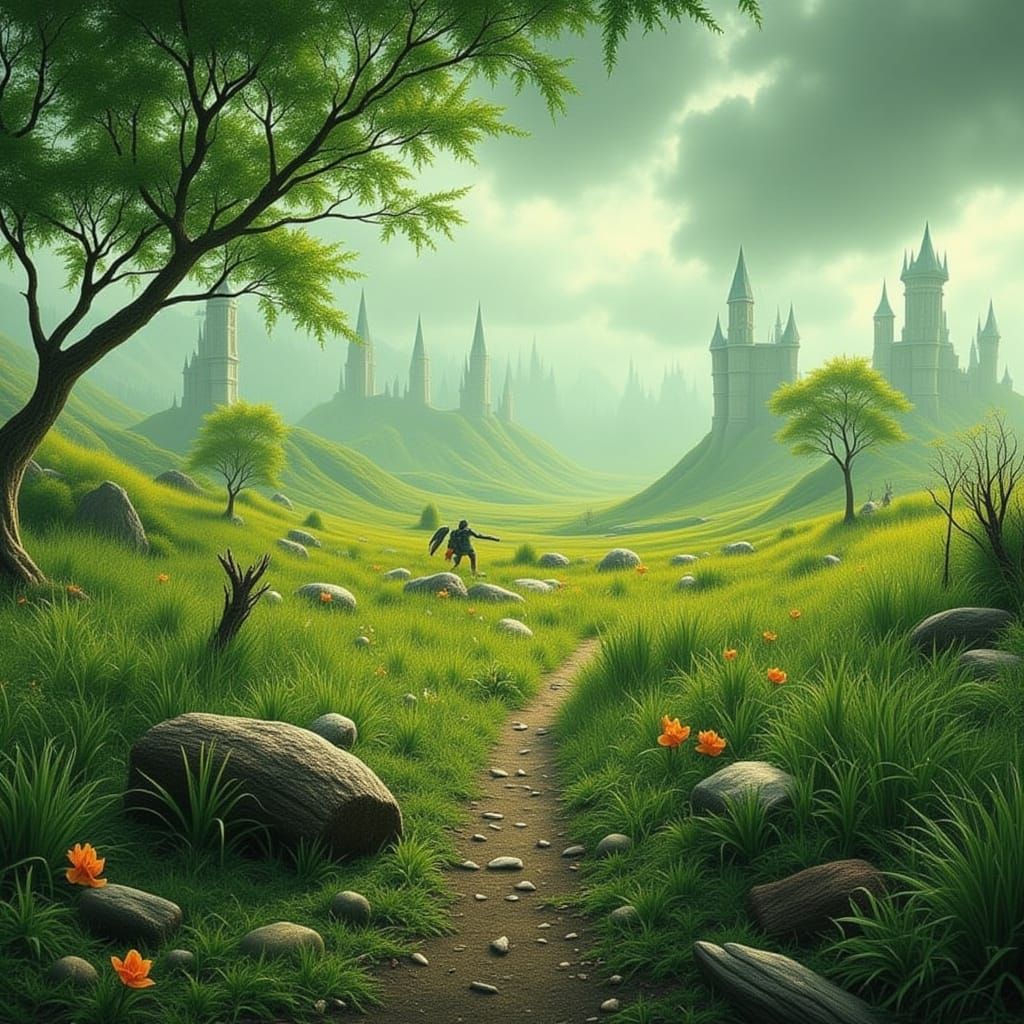 Barefoot in the Grass: A Fantastical Landscape