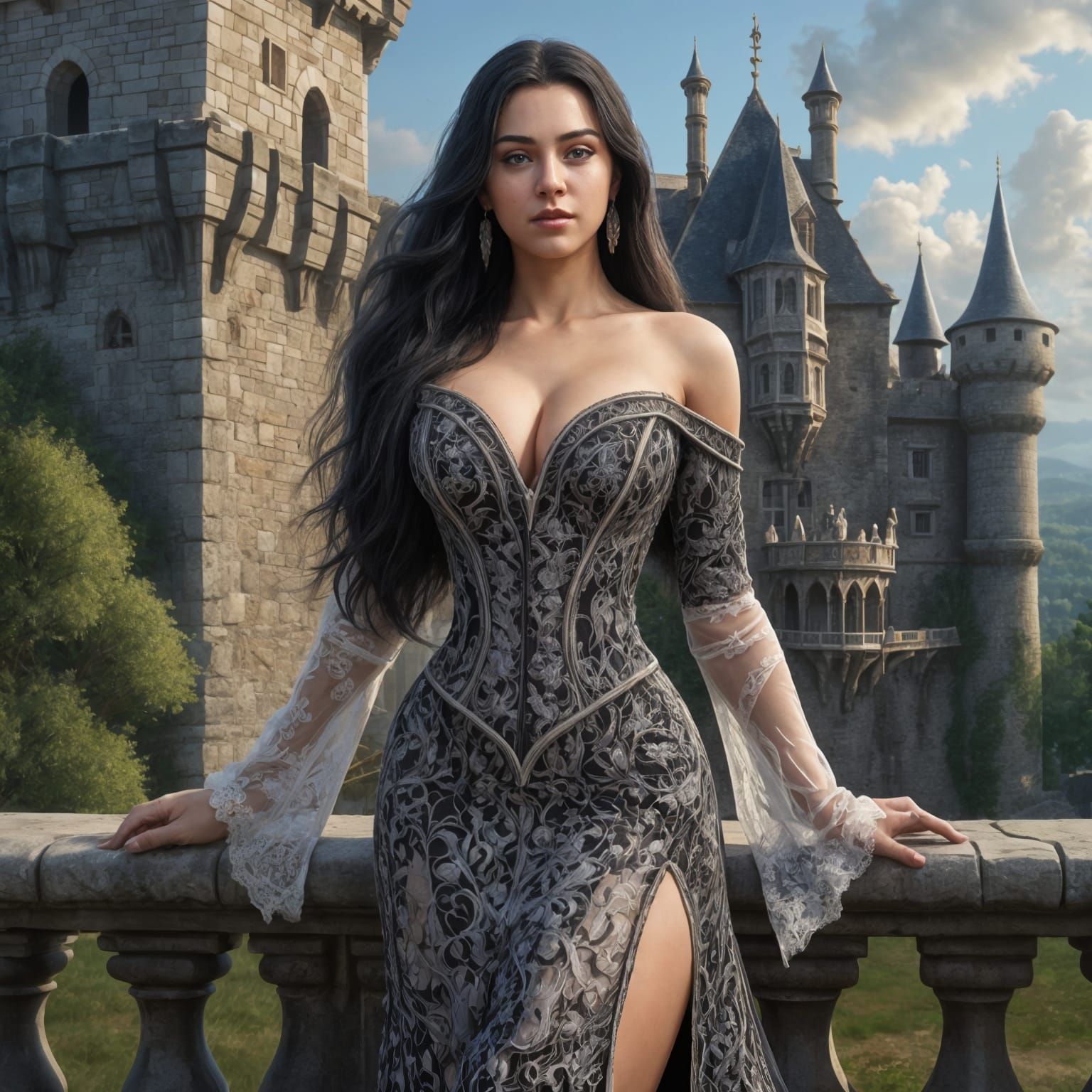 Hyperrealistic Portrait of Woman in Warcraft Style