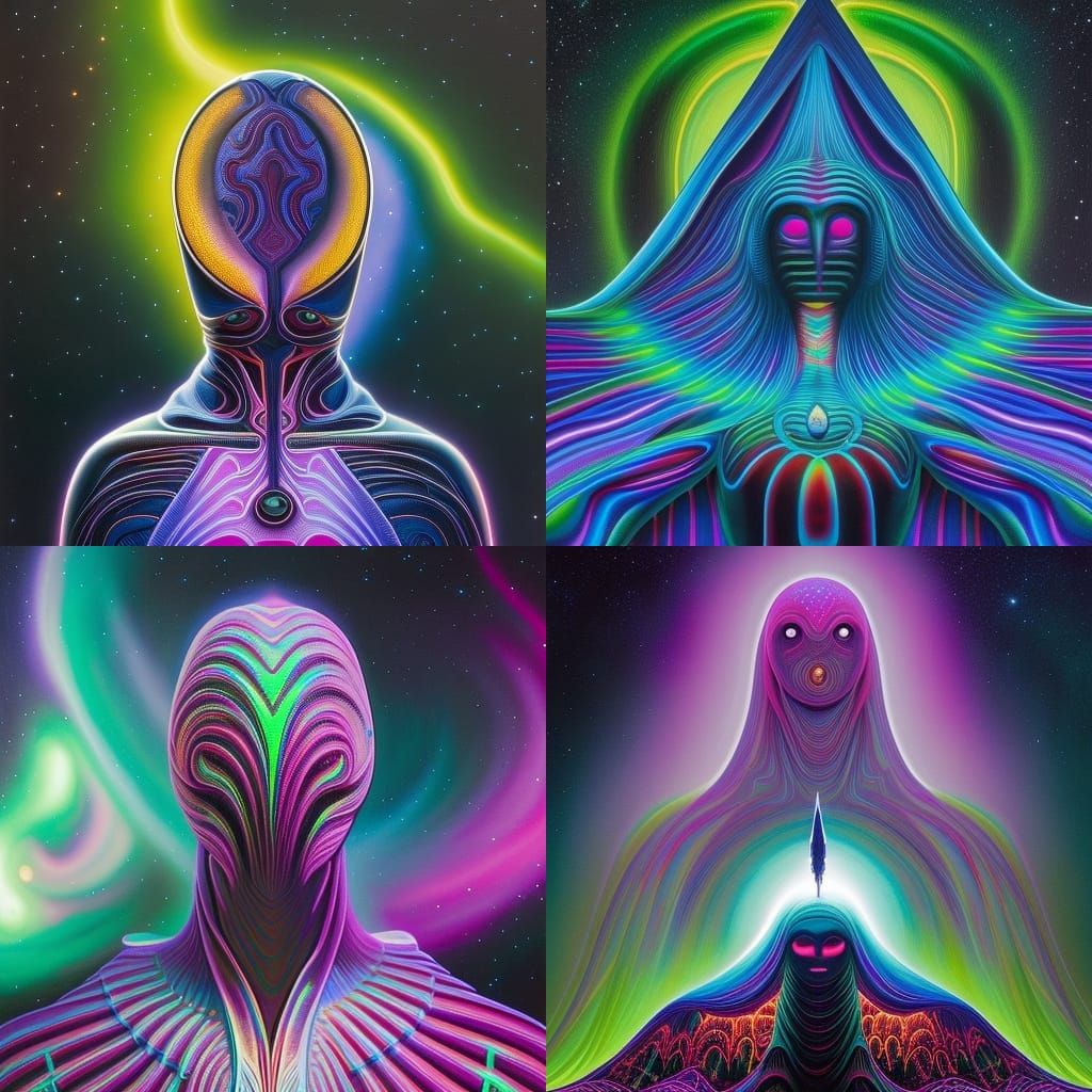 Hooded Alien Creature Portrait in Hyperrealism