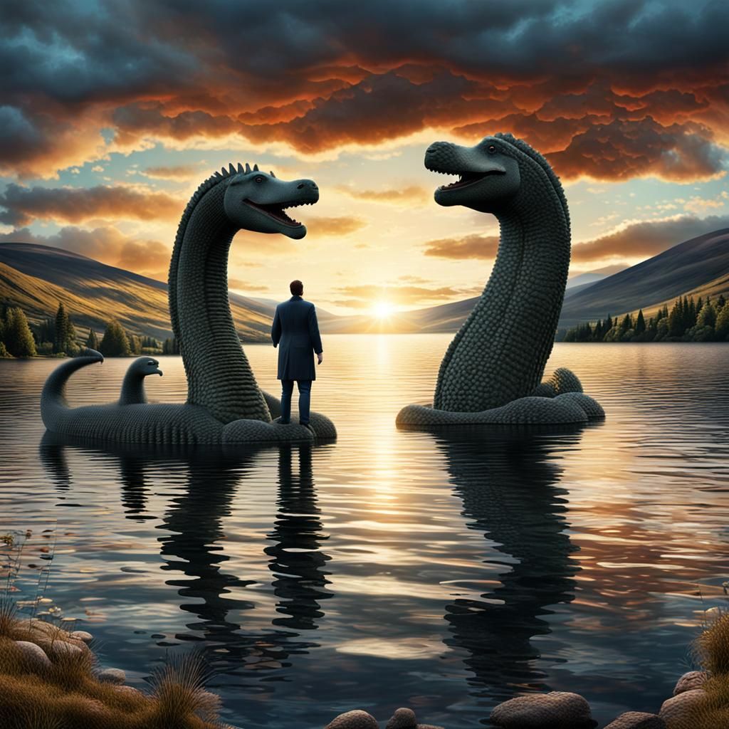 Humanoid Couple's Romantic Steak Dinner at Loch Ness