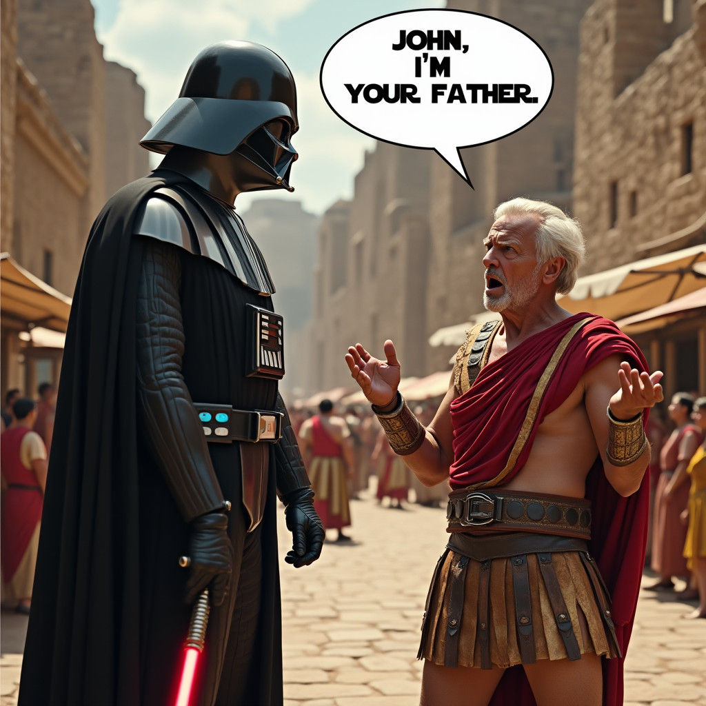 Darth Vader in Comedic Ancient Roman Setting with John Clees...