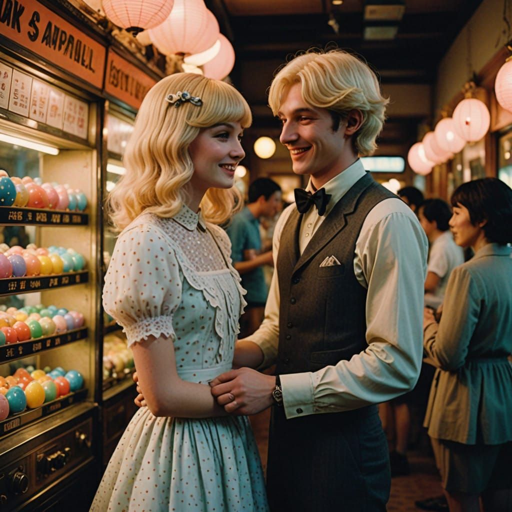 Androgynous Youth in Whimsical Easter Dress