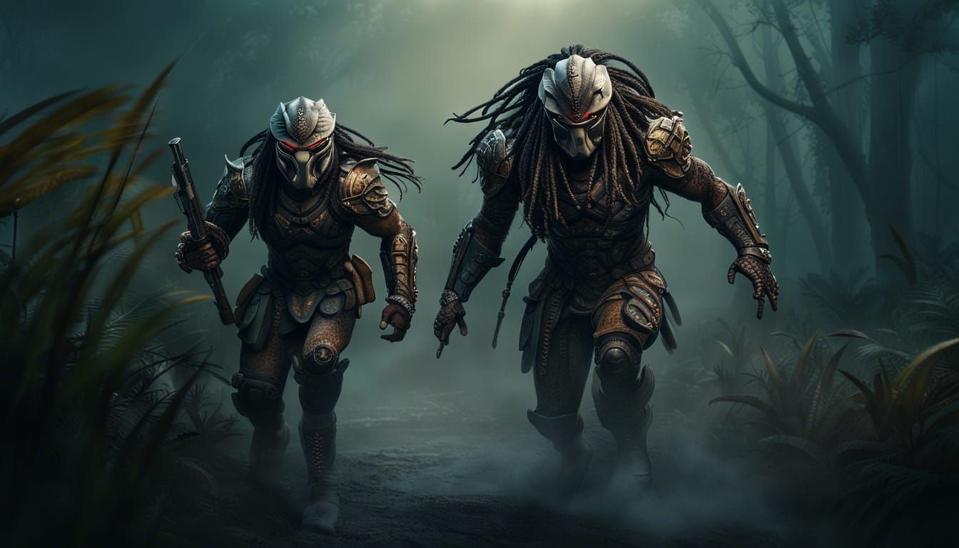 Maskless Predator Leading a Foggy Hunt