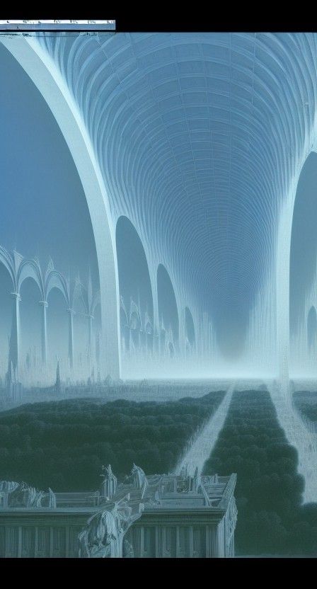 Surreal Aerial View of World Walkers Arch Network