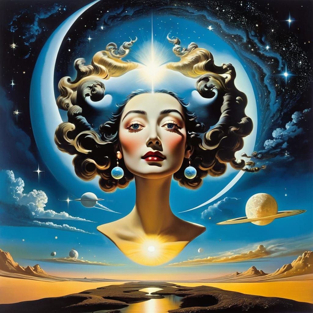 Ethereal Fashion Icon on Cosmic Runway