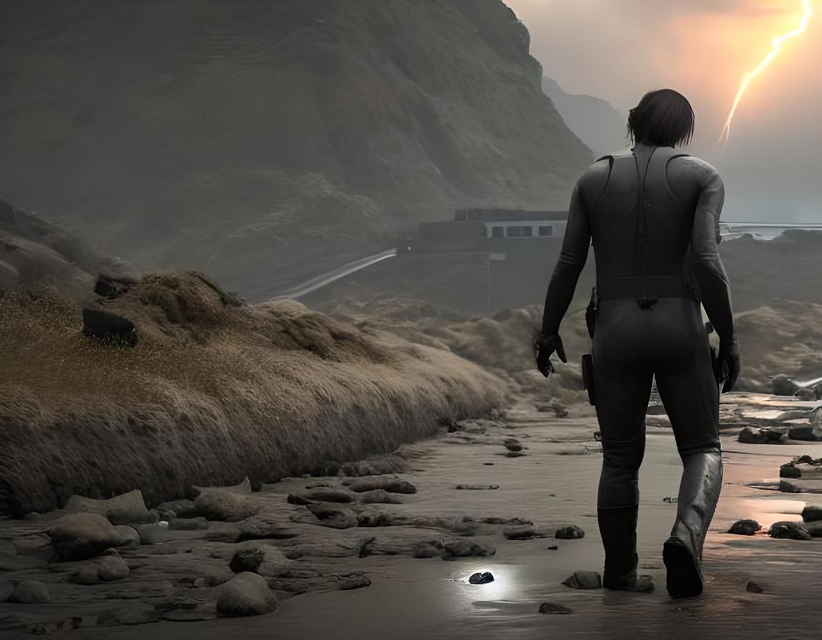 Norman Reedus in a Ruined Cityscape, HDR