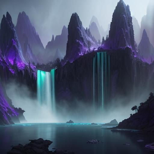 Lamborghini in Crystalline Cave: Surreal Matte Painting