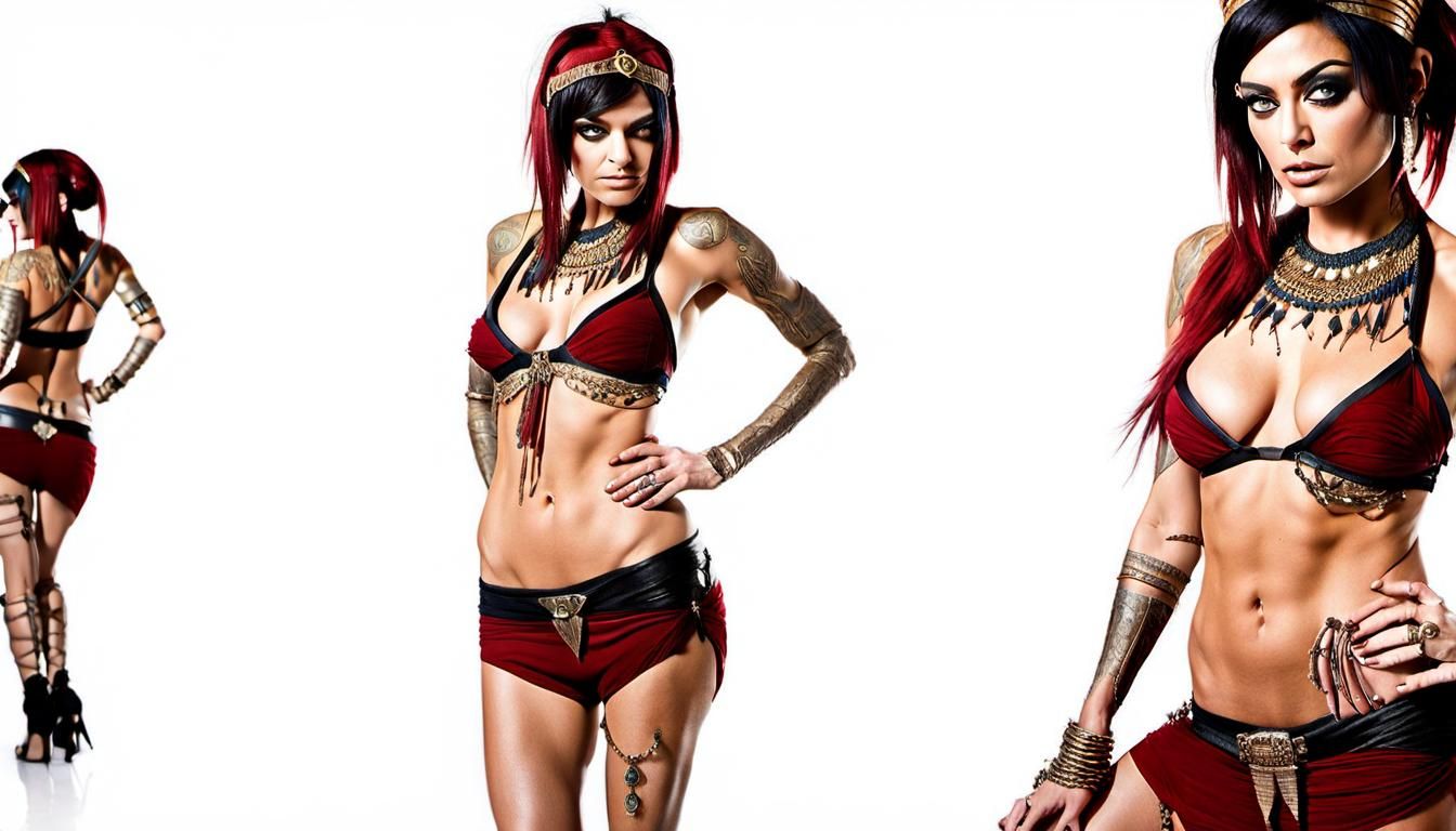 Mila Kunis as an Egyptian Mummy, wearing an Egyptian headpie...