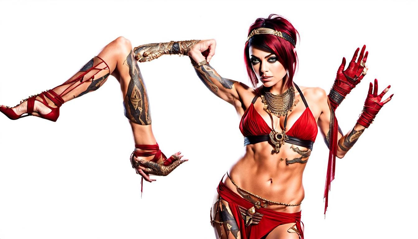 Mila Kunis as an Egyptian Mummy, wearing an Egyptian headpie...