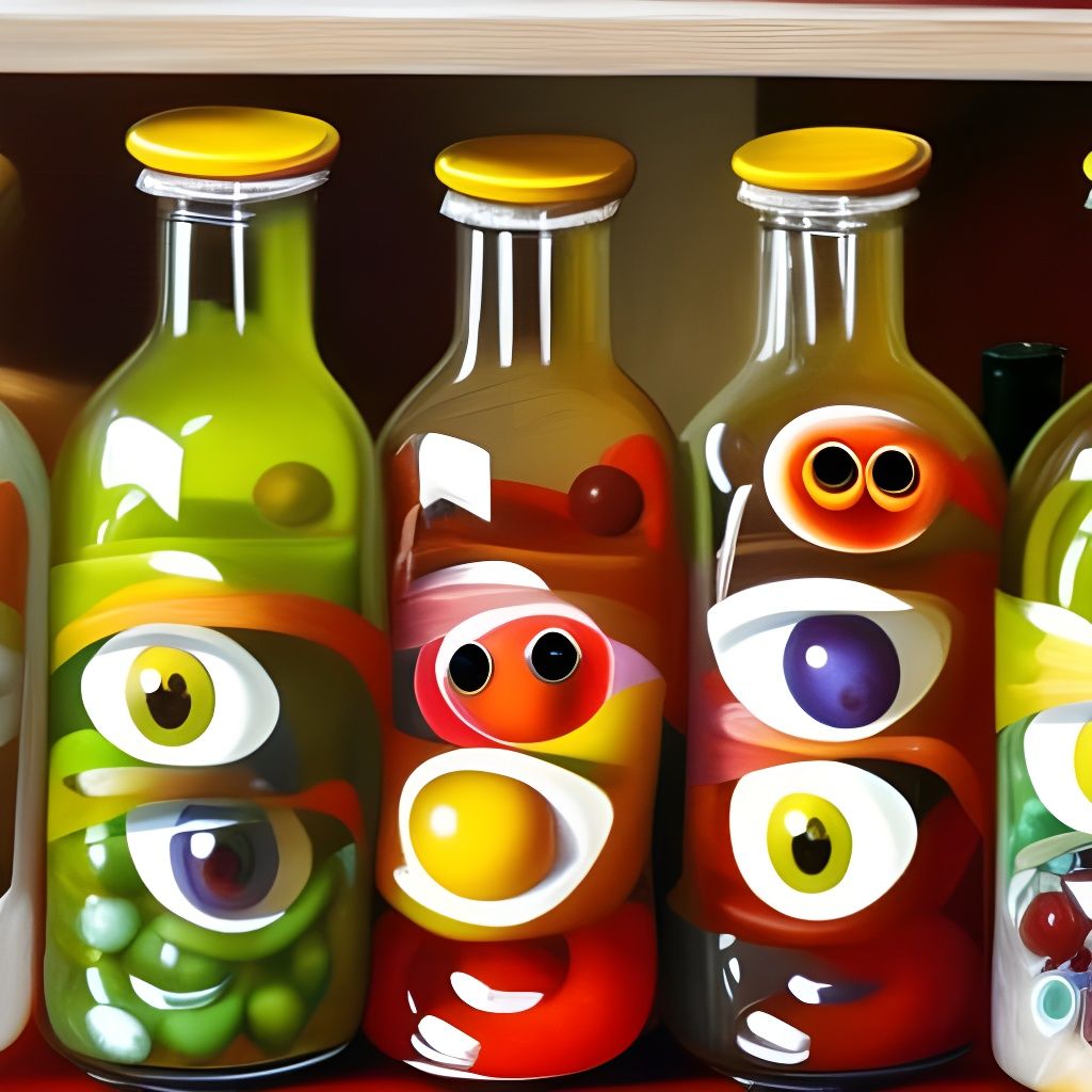 Pickled Eyeballs on Alchemist's Shelf