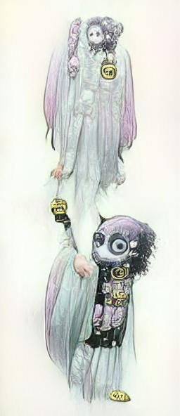 Chibi Magical Girl Transformation in Pastel Goth Style
