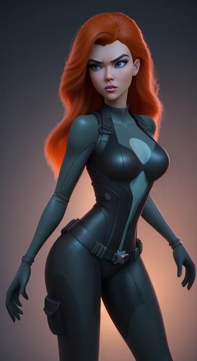 Kim Possible: 3D Digital Art Concept