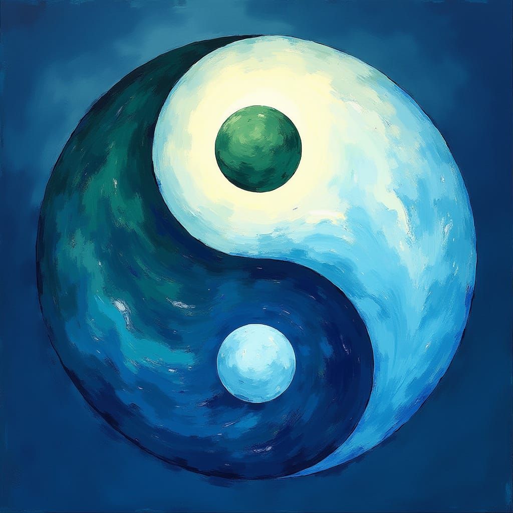 Tai Chi Yin-Yang Symbol of Water, Earth, and Air