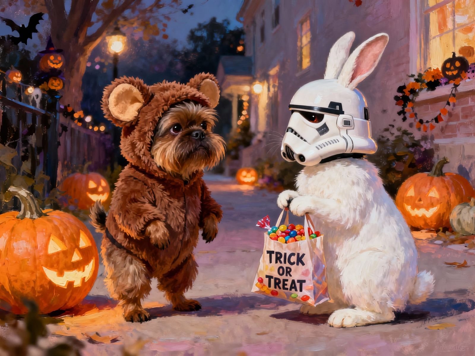 Ewok and Stormtrooper