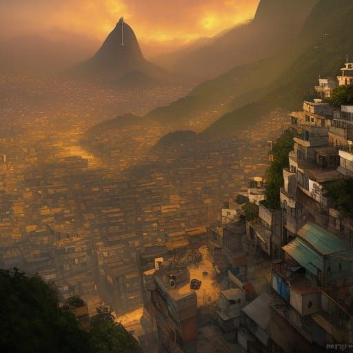 Rio de Janeiro Favela, 5am. So much life. So much death. In ...