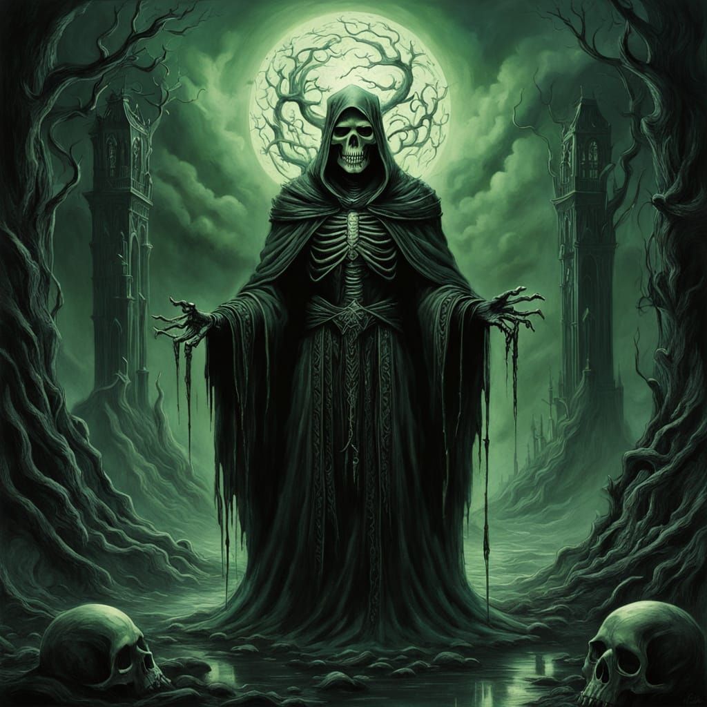 Gothic Lich in Dark Mystical Aura