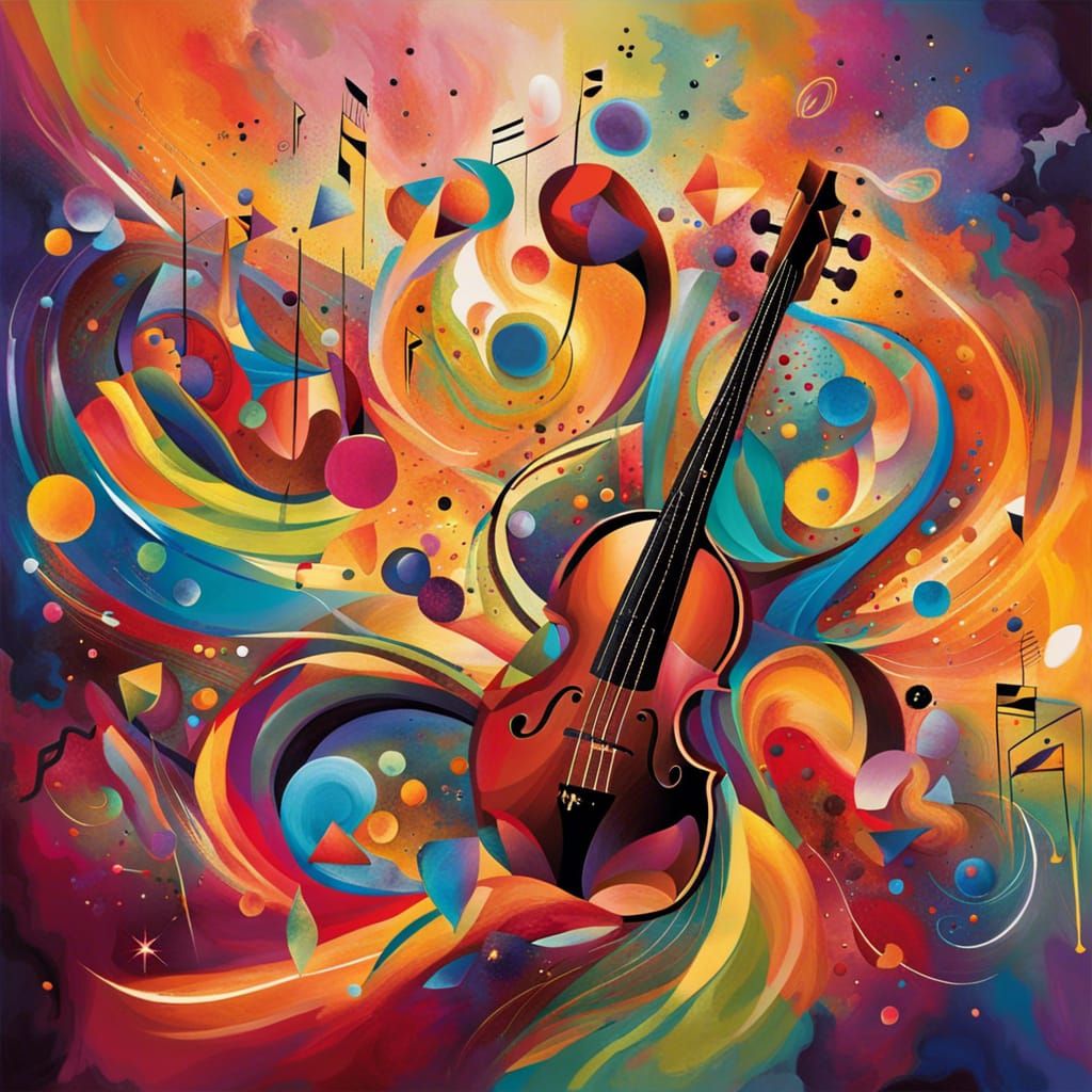 Vibrant Abstract Symphony of Colors and Shapes