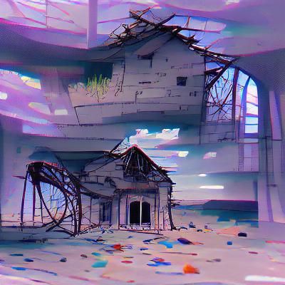 Evocative AI Image of Abandoned Place