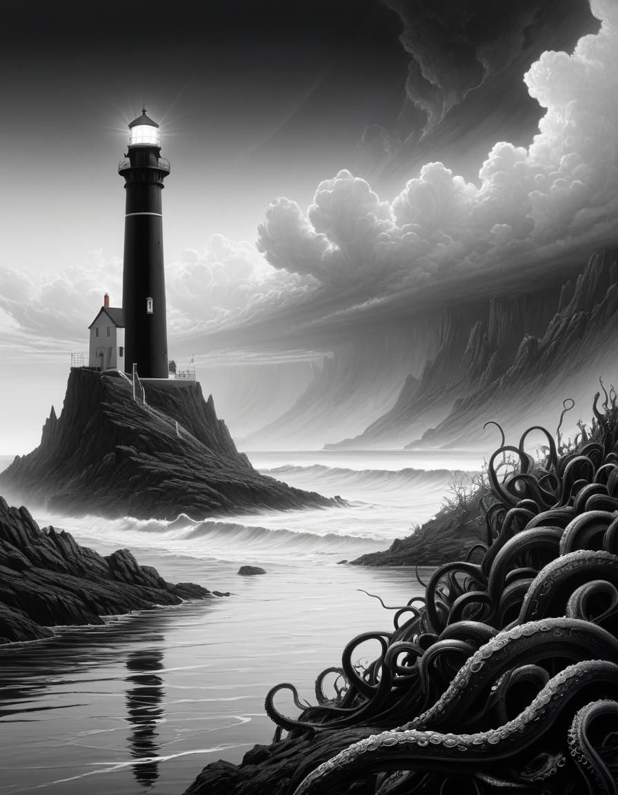 Complex Black and White Analytical Graphic Design