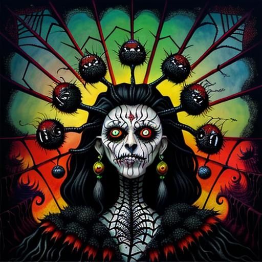 Pagan's Spiderweb Eyes: A Surrealist Vision