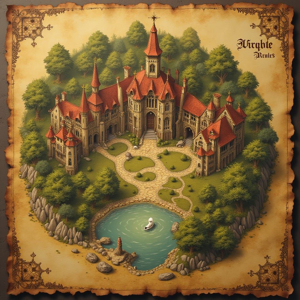 Mystical Marauder's Map of Magical School