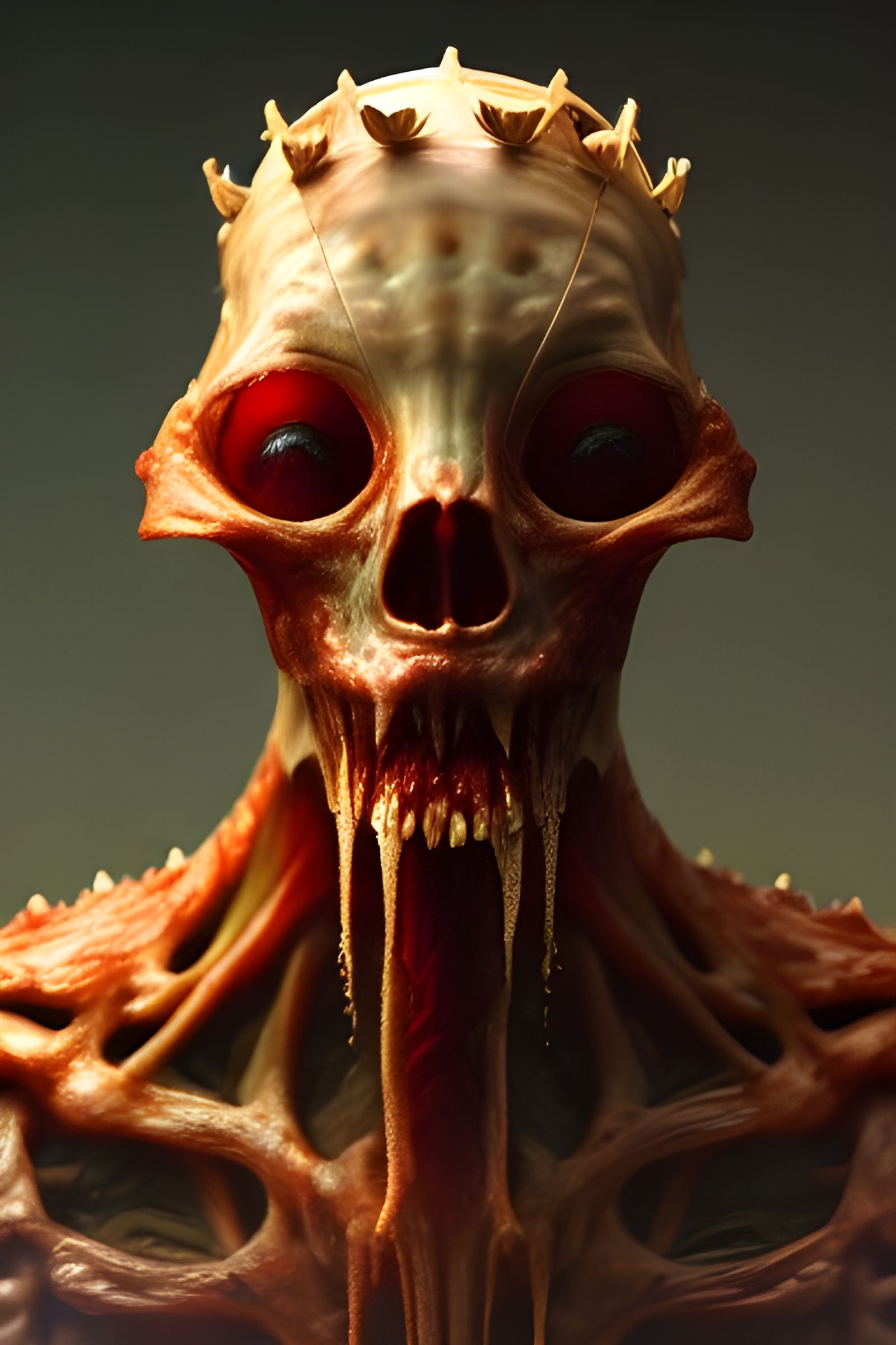 Ominous King of Flesh: Detailed Horror Fantasy