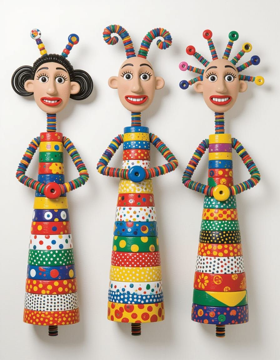 Whimsical Tactile Art with Wire, Clay and Found Objects