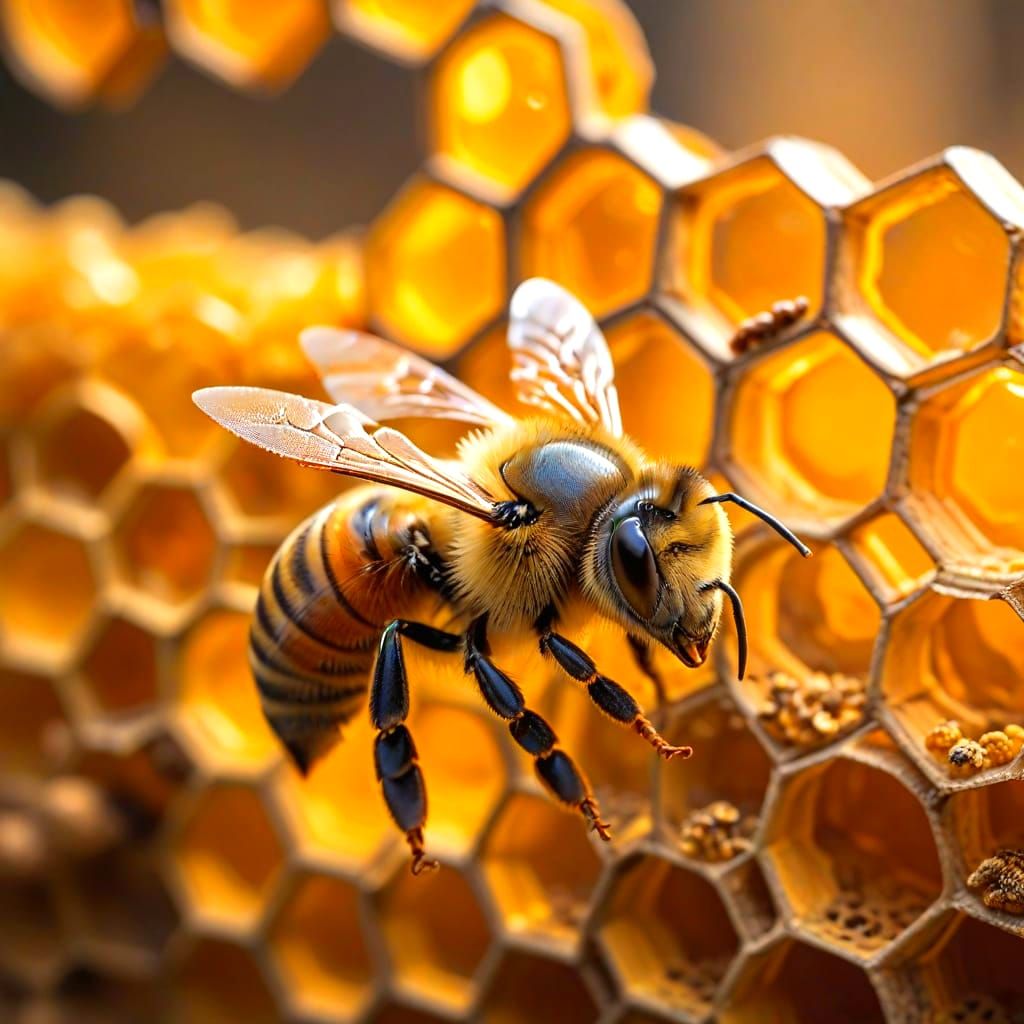 Inside a honeycomb