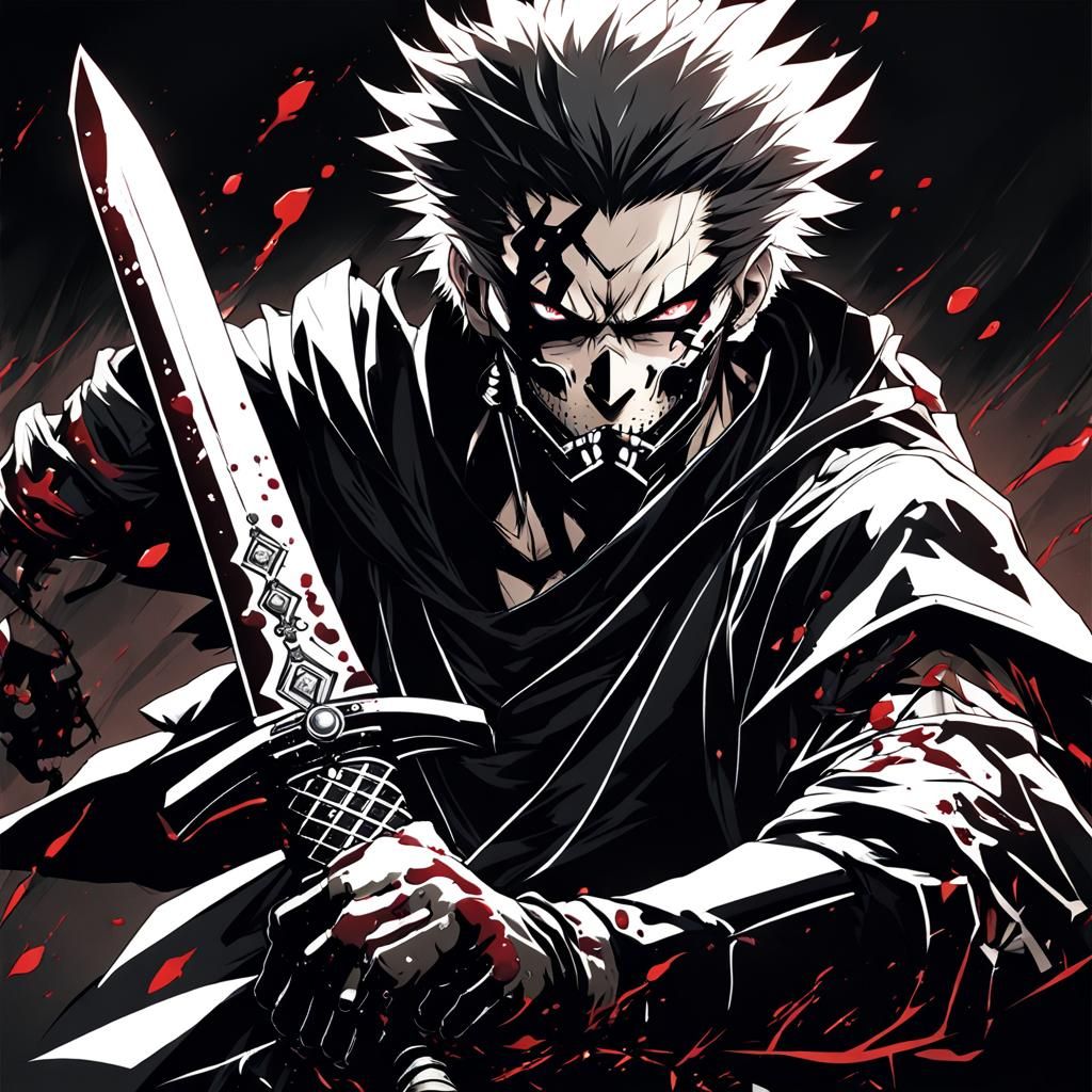 Law, Death Surgeon, in Menacing Anime Art