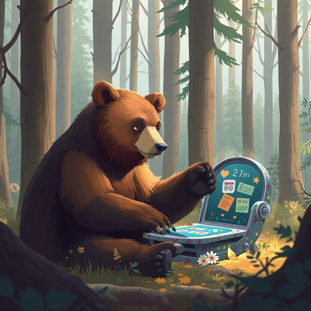 Cute Labubu in Pastel Environment, Murakami Style